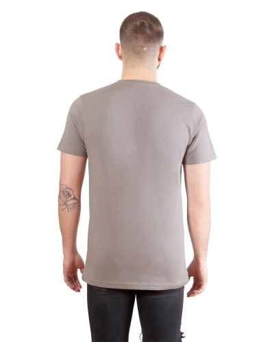 T-shirt grigio scuro con logo laterale